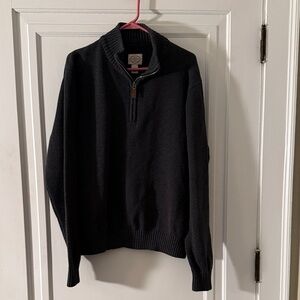 St. John's Bay Men's Black Zip-Up Sweater